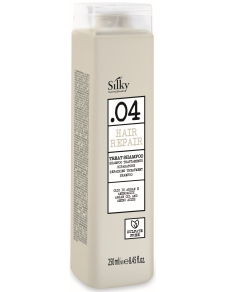 SILKY REPAIR Ennaltaehkäisevä ja korjaava shampoo kuiville, herkille hiuksille ja päänahalle 250ml