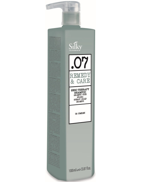 SILKY REMEDY CARE 07 Sebo-shampoo luonnollisen ihon tasapainon ylläpitämiseksi, talirauhasten eritystä säätelevä 1000ml