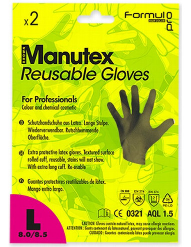 Lateksikäsineet Manutex L, Ruskea
