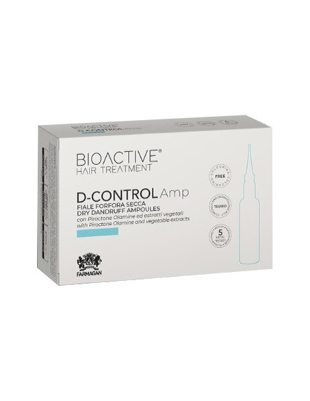 BIOACTIVE D-CONTROL Trikologinen shokkihoito kuivaa hilsettä vastaan ​​10 kpl 7,5 ml