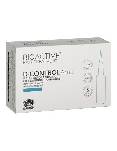 BIOACTIVE D-CONTROL Triholoģisks šķīdums-šoka terapija pret taukainām blaugznām 10*7,5ml