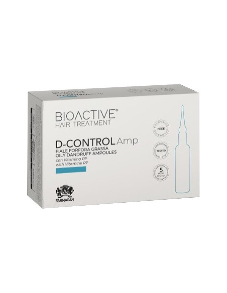 BIOACTIVE D-CONTROL Trikologinen shokkihoito rasvaista hilsettä vastaan ​​10 kpl 7,5 ml