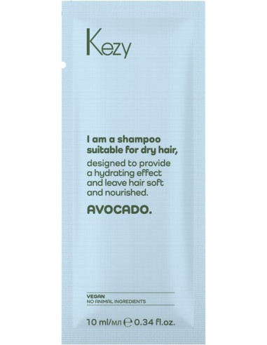 Shampoo kuiville hiuksille, AVOKADO 10ml