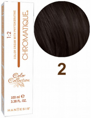 HANTESIS Hair color CHROMATIQUE 2 Darkest Brown 100ml