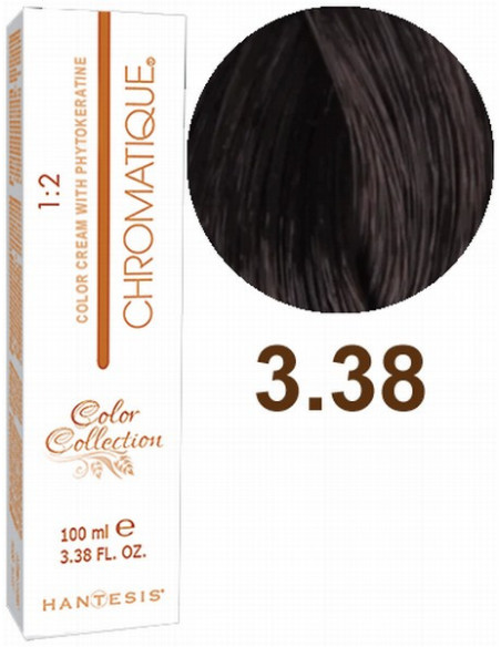 HANTESIS hiusväri CHROMATIQUE 3.38 Tumman meripihkanruskea 100ml