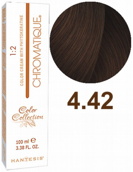 HANTESIS hiusväri CHROMATIQUE 4.42 Kastanjanruskea 100ml