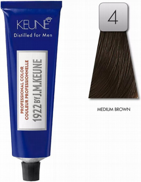 KEUNE 1922 No. 4.0 - keskiruskea hiusväri 60ml
