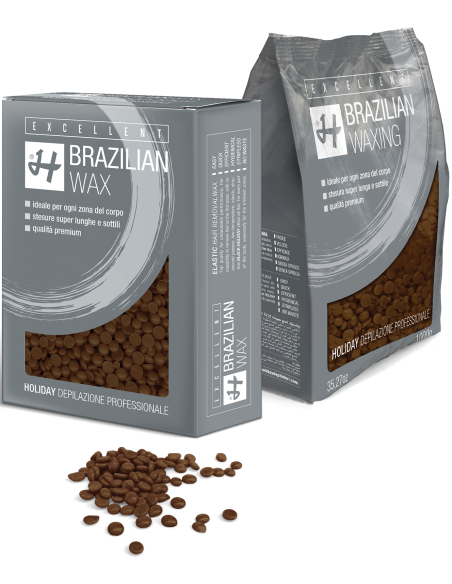 LOMA ERINOMAINEN Brasilialainen vaha, joustava, helmet Appelsiini+Suklaa 1kg