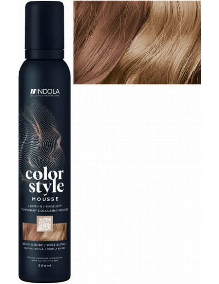 INDOLA COLOR STYLE MOUSSE Beige Blonde sävyttävä hiusvaahto 200ml