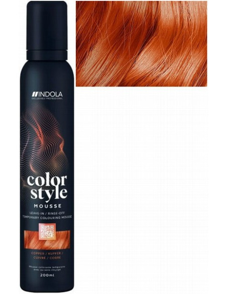 INDOLA COLOR STYLE MOUSSE Kuparin sävyttävä hiusvaahto 200ml
