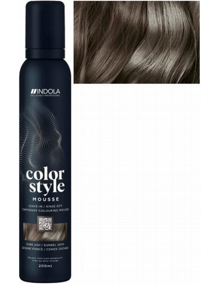 INDOLA COLOR STYLE MOUSSE Tummanruskea sävyttävä hiusvaahto 200ml
