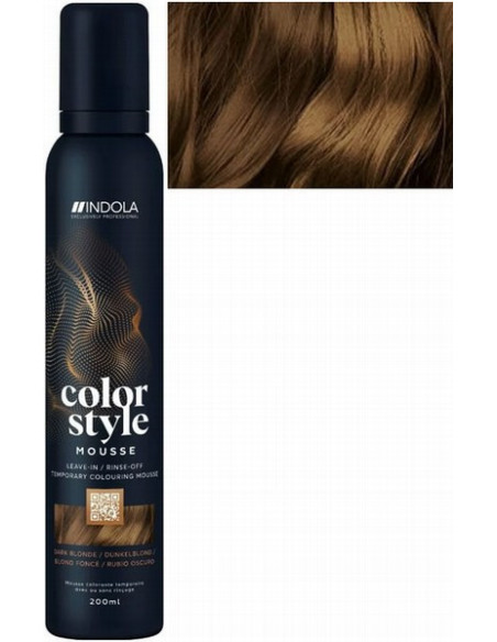 INDOLA COLOR STYLE MOUSSE Tummanvaalea sävyttävä hiusvaahto 200ml