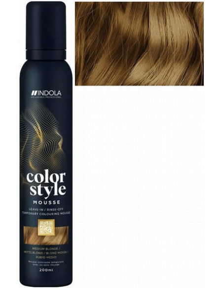 INDOLA COLOR STYLE MOUSSE Keskivaalea sävyttävä hiusvaahto 200ml