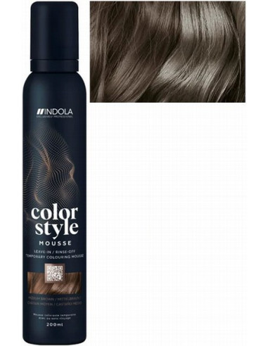 INDOLA COLOR STYLE MOUSSE Keskiruskea...