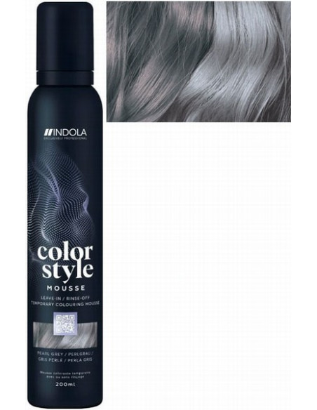 INDOLA COLOR STYLE MOUSSE Helmenharmaa sävyttävä hiusvaahto 200ml