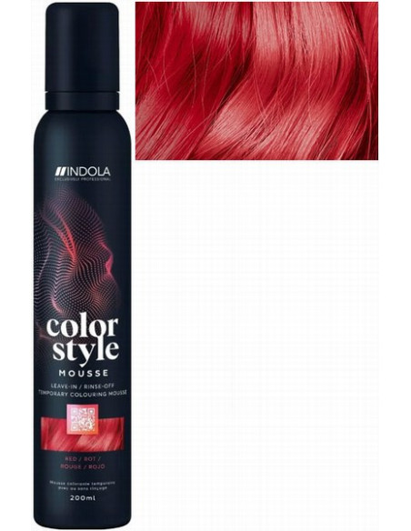 INDOLA COLOR STYLE MOUSSE Punainen sävyttävä hiusvaahto 200ml