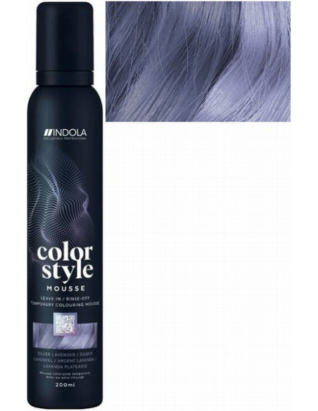 INDOLA COLOR STYLE MOUSSE Hopea-laventeli sävyttävä hiusvaahto 200ml