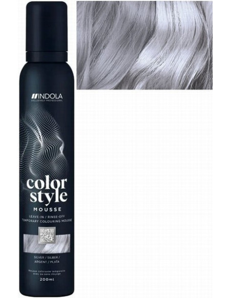 INDOLA COLOR STYLE MOUSSE Hopeinen sävyttävä hiusvaahto 200ml