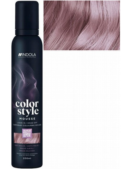INDOLA COLOR STYLE MOUSSE Pehmeä malva sävyttävä hiusvaahto 200ml