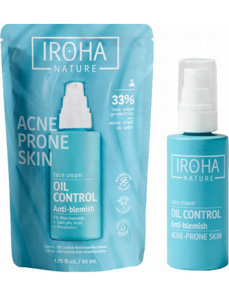 IROHA NATURE ACNE PRONE -voide salisyylihapolla aknen hoitoon ja talirauhasten erityksen hallintaan 50ml