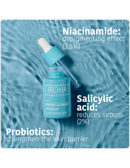 IROHA NATURE ACNE PRONE -seerumi salisyylihapolla aknearville, silottaa ihoa 30ml