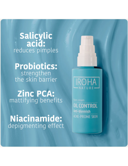 IROHA NATURE ACNE PRONE -voide salisyylihapolla aknen hoitoon ja talirauhasten erityksen hallintaan 50ml