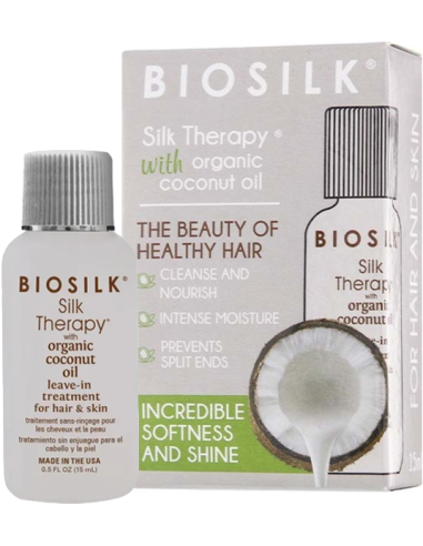 BIOSILK SILK Therapy matu zīds ar organisko kokosriekstu eļļu 15ml