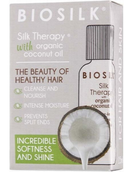 BIOSILK Silk Therapy With Natural Coconut Oil hiussilkki luomukookosöljyllä 15ml
