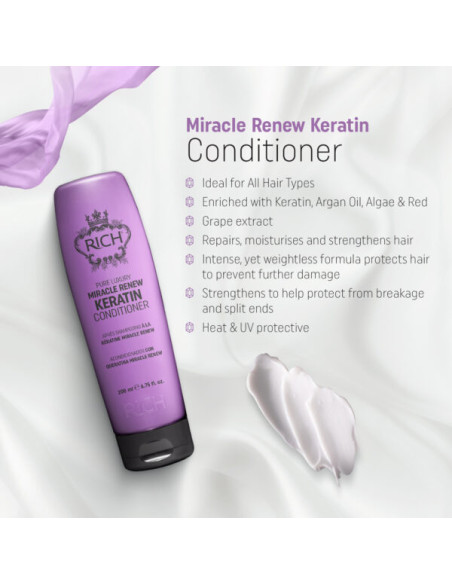 RICH Pure Luxury MIRACLE RENEW KERATIN Uudistava CC-hoitoaine 200ml