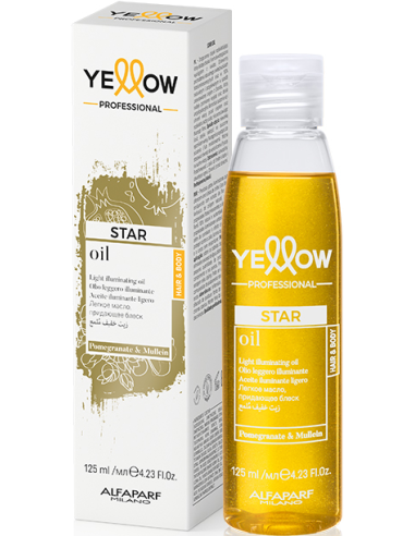 YELLOW STAR spīdumu piešķiroša eļļa visiem matu tipiem, 125ml