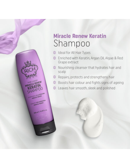 RICH Pure Luxury MIRACLE RENEW KERATIN Uudistava CC-shampoo 250ml