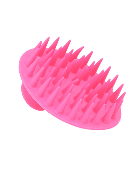 Hiuspohjan hierontaharja silikonista, fuksia