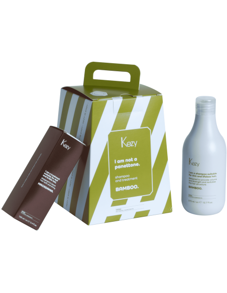 KEZY Ohuiden hiusten hoitosetti BAMBOO (Shampoo 385ml + Öljy 100ml)