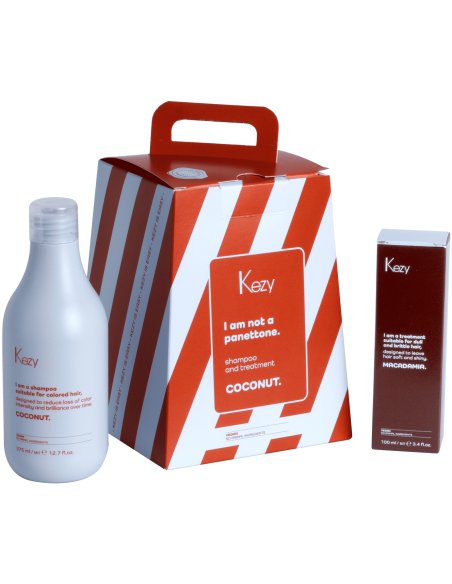 KEZY Värillisten Hiusten Hoitosarja Kookos (Shampoo 385ml + Öljy 100ml)
