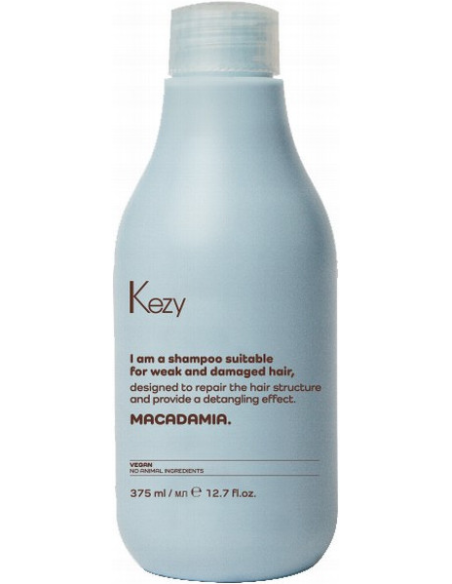 KEZY Hoitosarja hauraille ja vaurioituneille hiuksille MACADAMIA (Shampoo 385ml + Öljy 100ml)