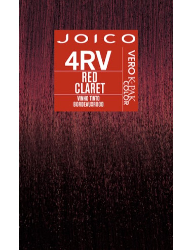 JOICO Vero-K 4RV - Red Claret noturīga matu krāsa 74ml