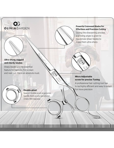 OLIVIA GARDEN Kampaajan sakset SWIVEL...