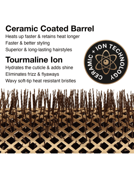 OLIVIA GARDEN Lämpöharja NANOTHERM THERMAL, keraaminen, ionisoiva, antistaattinen, Ø82 mm