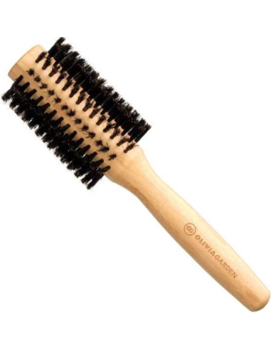 OLIVIA GARDEN Bamboo Touch Blowout Hairbrush, wild boar bristle, antistatic, Ø30