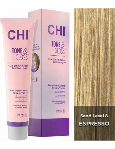 CHI Tone & Gloss demi-permanentti hiussävyte Espresso 89 g
