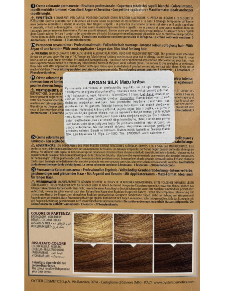 ARGAN SILK Hiusväri 8.0, vaalea vaalea 60+60ml