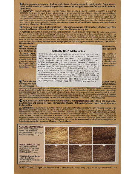 ARGAN SILK Hiusväri 9.9, vaalea helmiäisvaalea 60+60ml