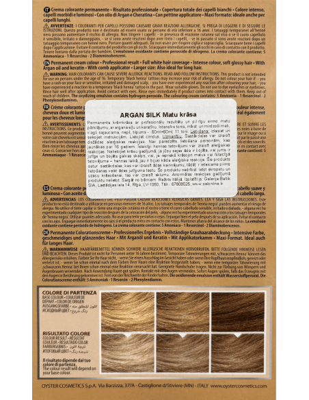 ARGAN SILK Hiusväri 10.9, platinan helmiäisvaalea 60+60ml