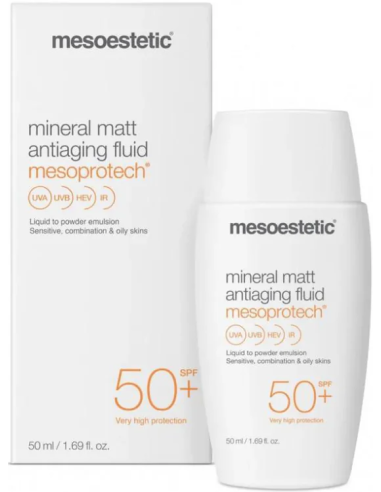 Mesoprotech Mineral matt pretnovecošanās fluīds SPF50+, 50ml